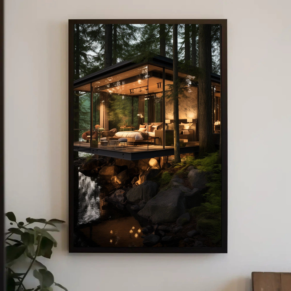 Tranquil Glass Retreat Poster
