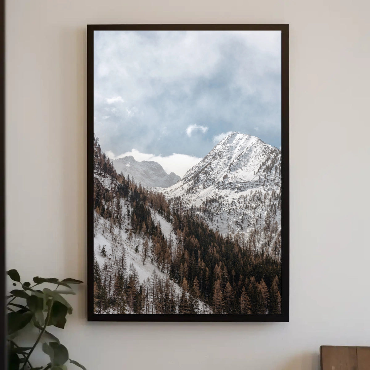 Majestic Winter Peaks Poster National Park Poster