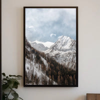 Majestic Winter Peaks Poster National Park Poster