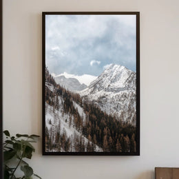 Majestic Winter Peaks Poster National Park Poster