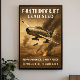 F-84 Thunderjet Jet-Age Workhorse Poster PosterGoat