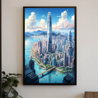 Skyline Of Modern Metropolis Modern Poster