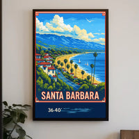 Santa Barbara Coastline Poster PosterGoat
