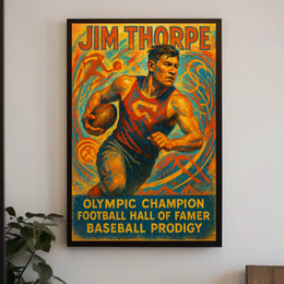 Celebrating a Sports Legend Jim Thorpe Poster