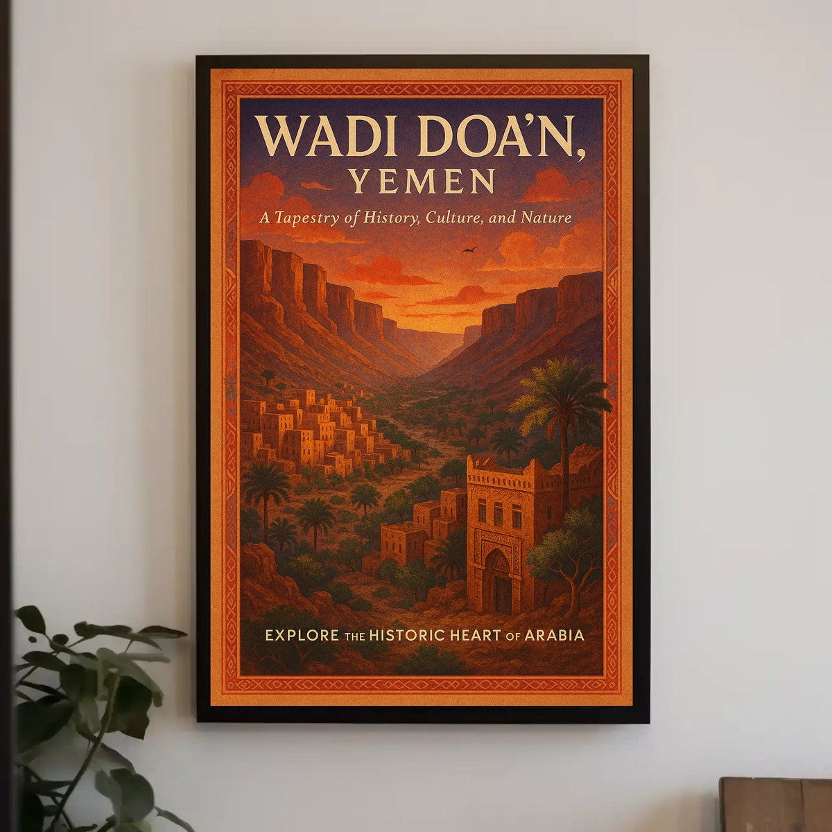 Wadi Doan, Yemen A Tapestry Of Poster