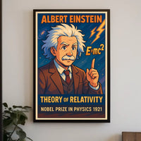 Einstein Relativity Vintage Educational Poster