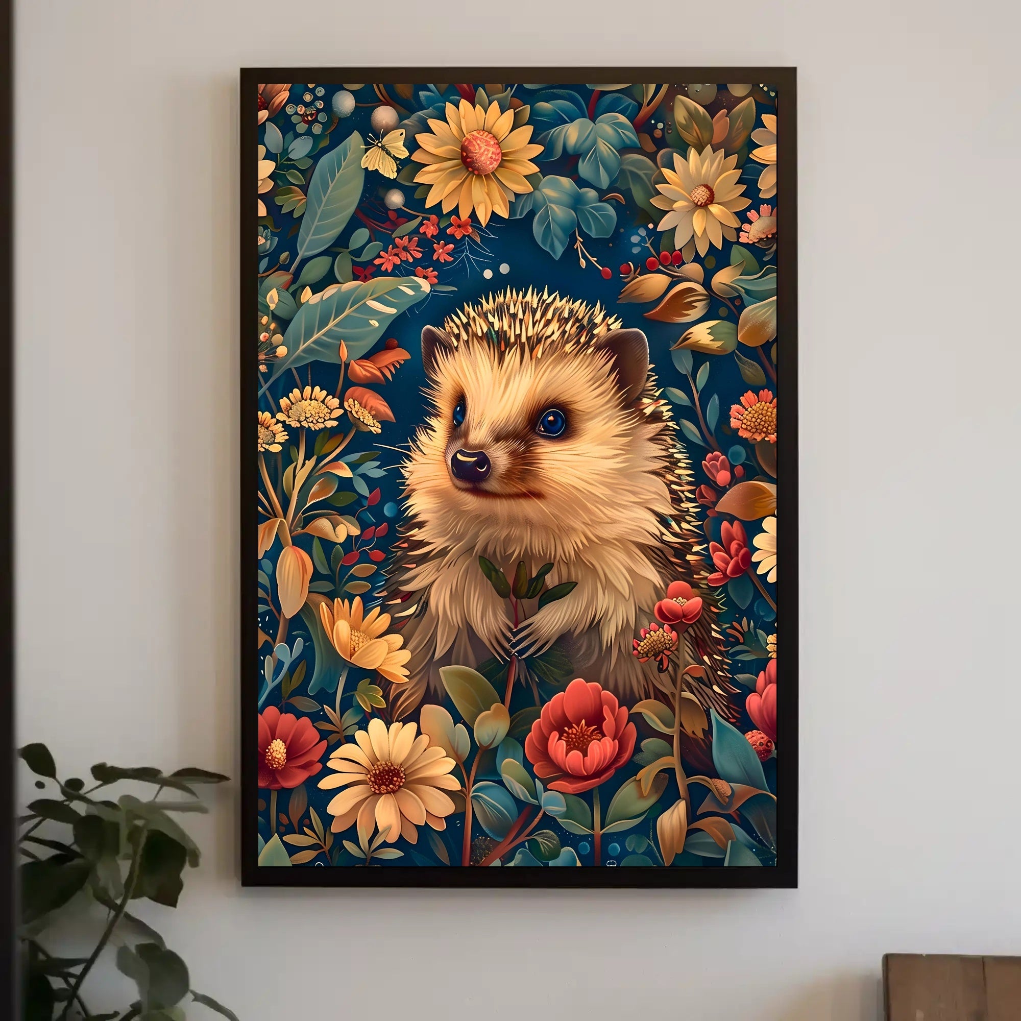 Enchanted Hedgehog Wall Art in Bloom