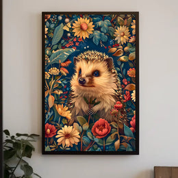Enchanted Hedgehog Wall Art in Bloom