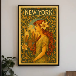 New York Art Nouveau Poster