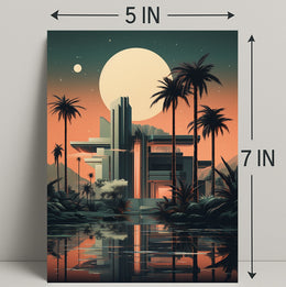 Futuristic Oasis Poster PosterGoat