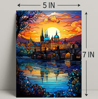 Sunset Over The Cityscape Poster