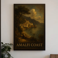 Amalfi Coast Poster Wall Art For Coastal Decor Travel Gift