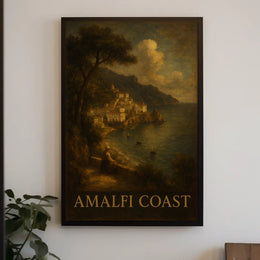 Amalfi Coast Poster Wall Art For Coastal Decor Travel Gift