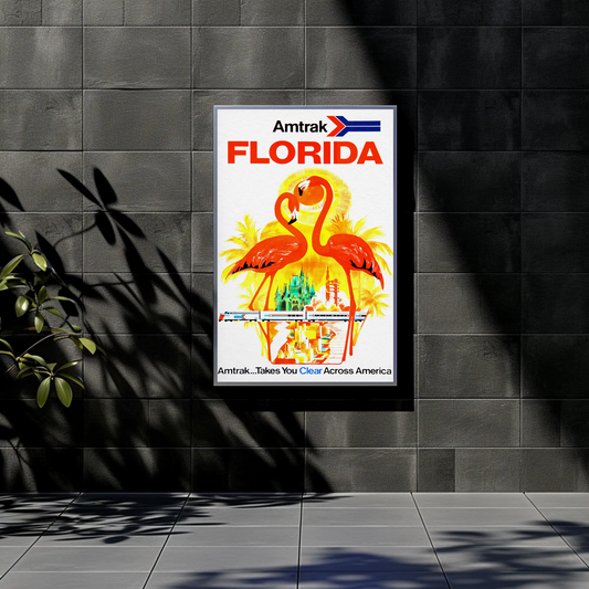Amtrak Florida Vintage Poster