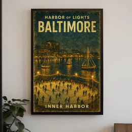 Harbor Of Lights Baltimore Poster