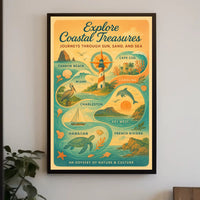 Explore Coastal Treasures Wall Art Print PosterGoat