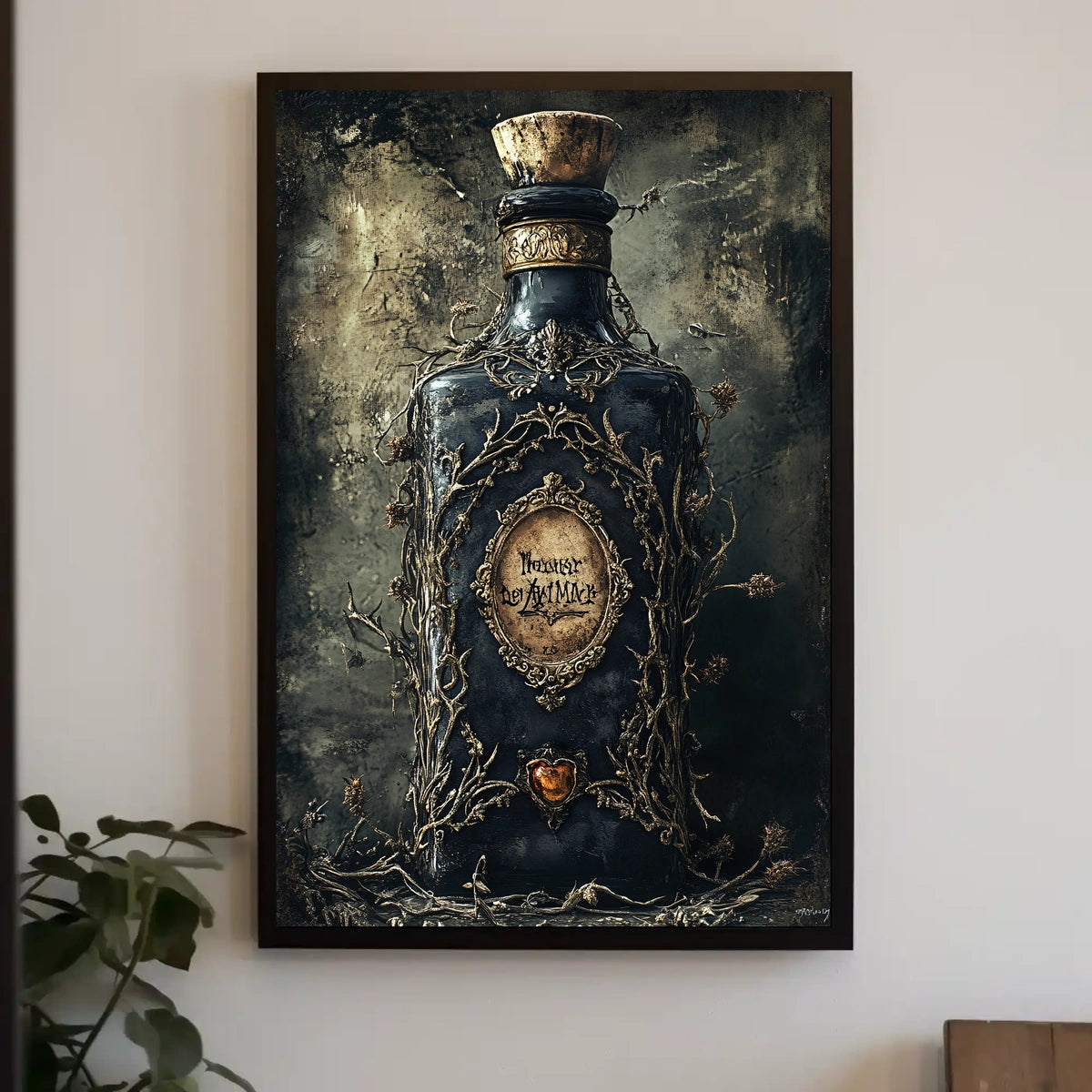 Mystical Dark Bottle Artistic Poster