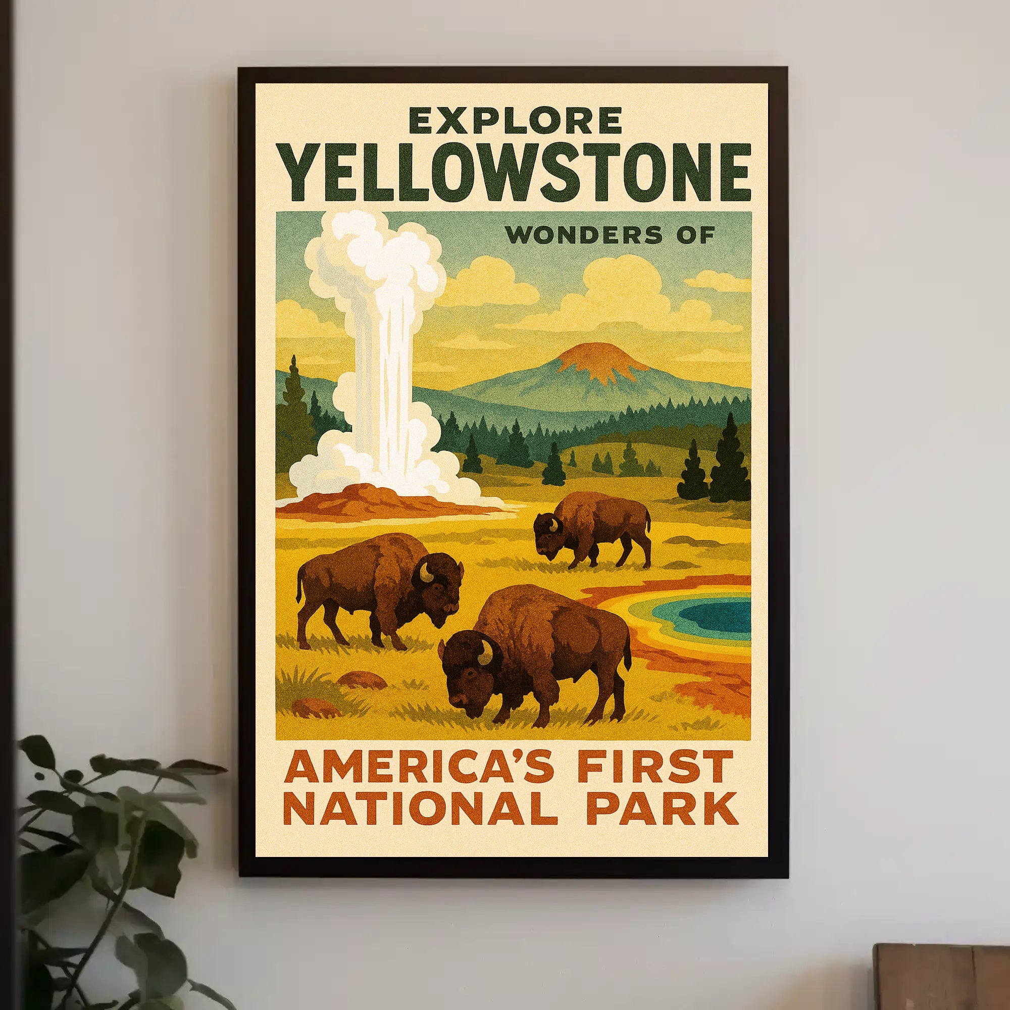 Explore Yellowstone Poster PosterGoat
