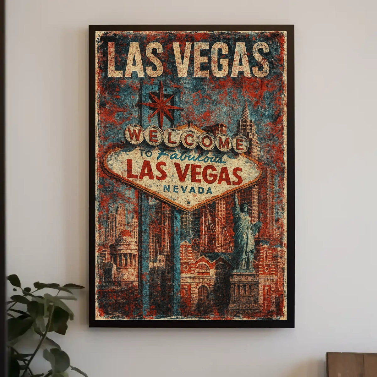 Las Vegas Skyline Pop Art Decor Lovers Poster