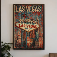 Las Vegas Skyline Pop Art Decor Lovers Poster