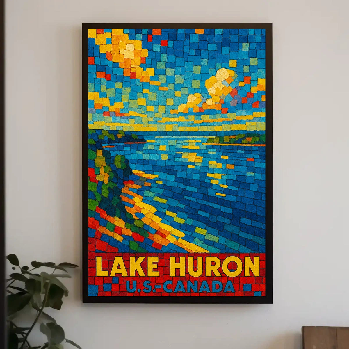 Lake Huron U.S.-Canada Poster