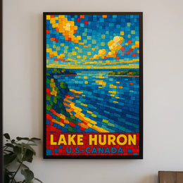 Lake Huron U.S.-Canada Poster