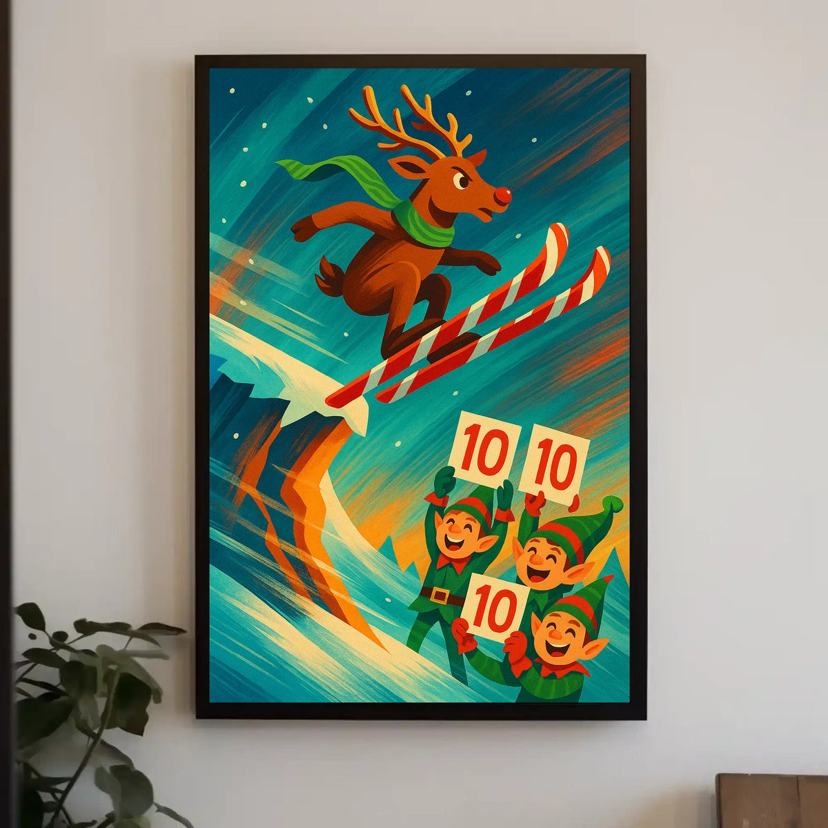 Reindeer Ski Jump Extravaganza Poster