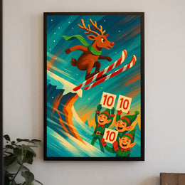 Reindeer Ski Jump Extravaganza Poster