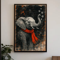 Elephant Landscape Poster
