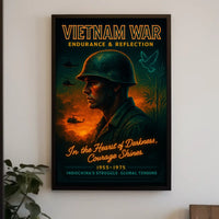 Vietnam War Endurance Reflection Poster