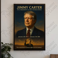 Jimmy Carter Leadership Vintage Historical or Presidential Poster