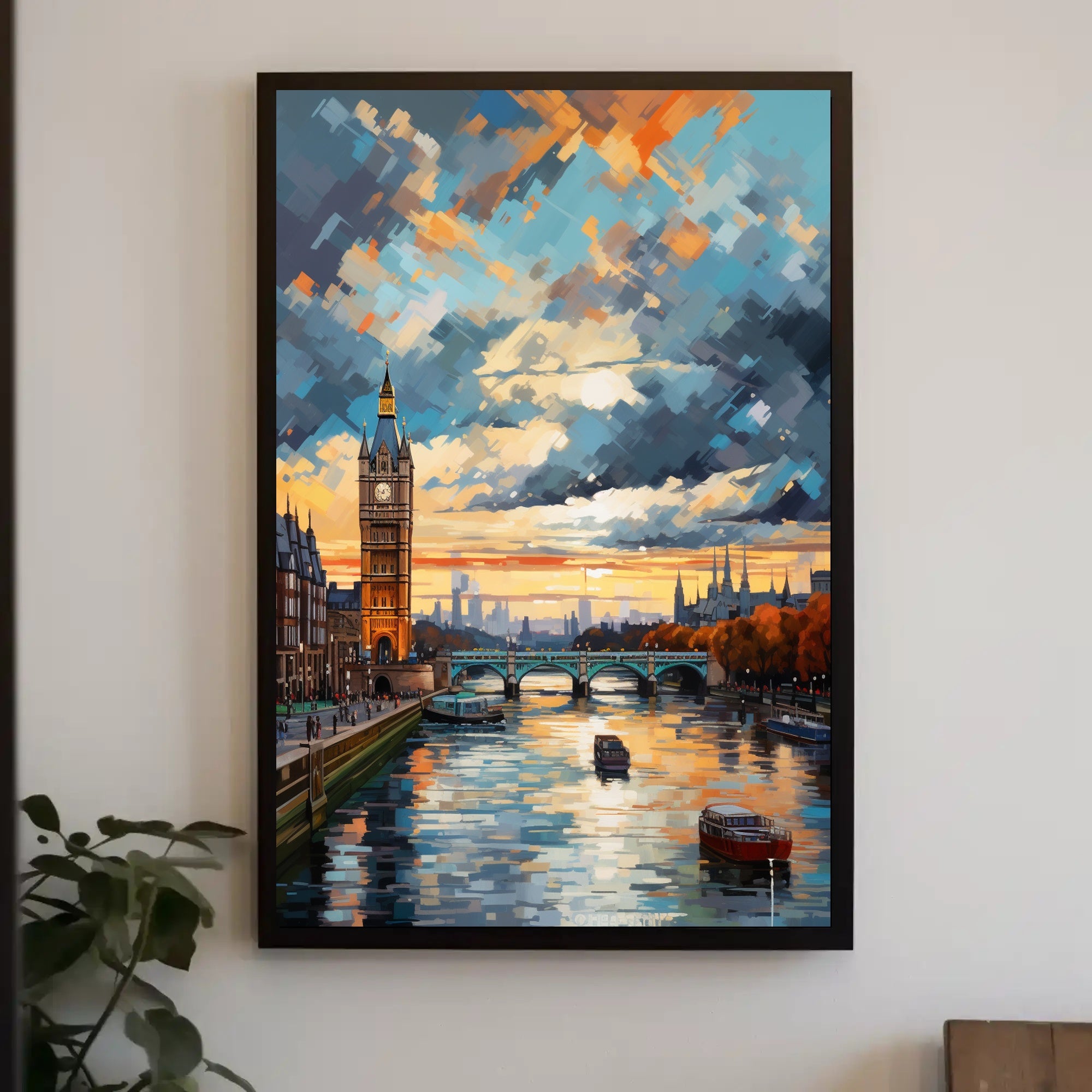 London At Sunset Poster PosterGoat