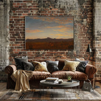Serene Landscape Painting of Sunset: Artistic Poster
