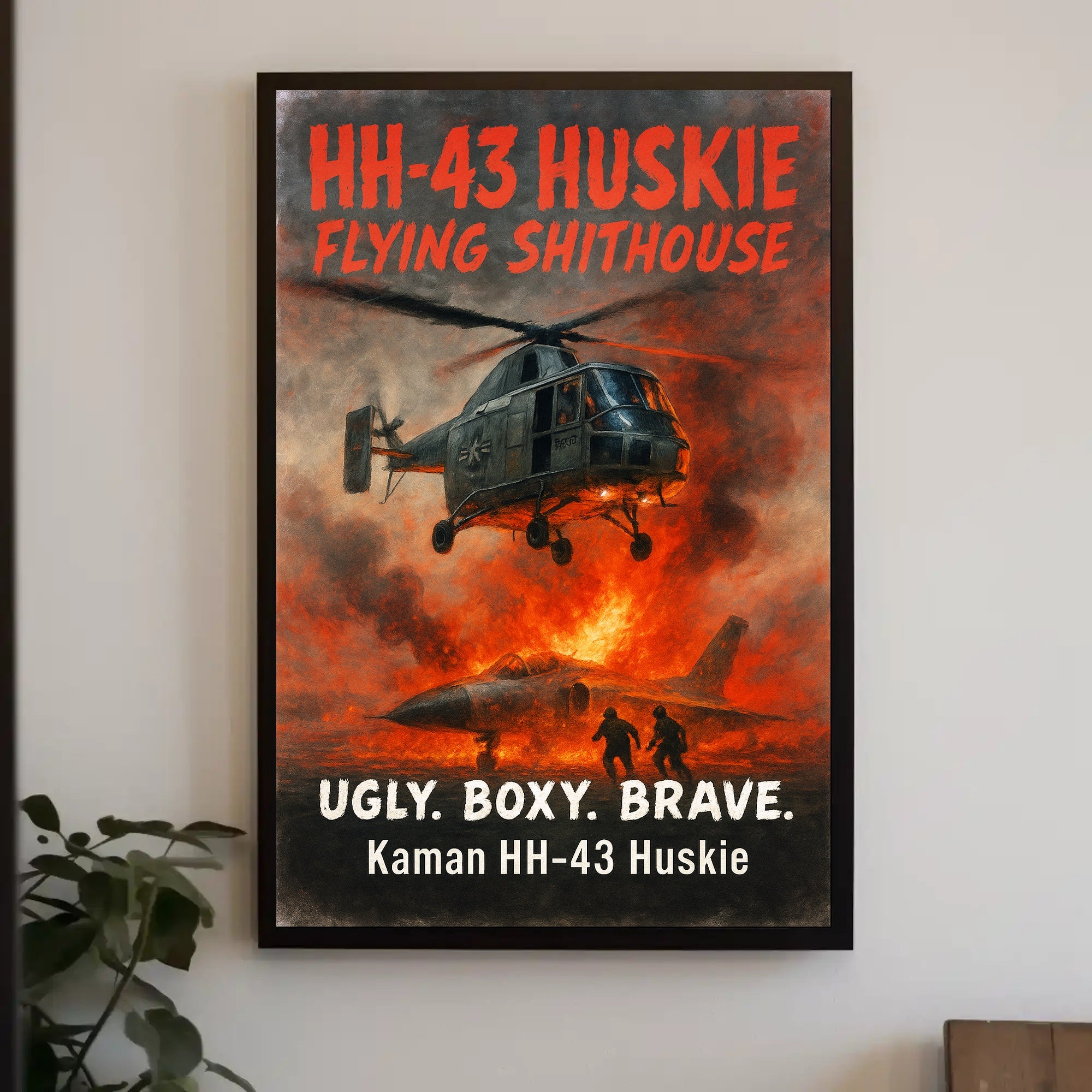 Kaman HH-43 Huskie Ugly. Boxy. Brave Poster PosterGoat