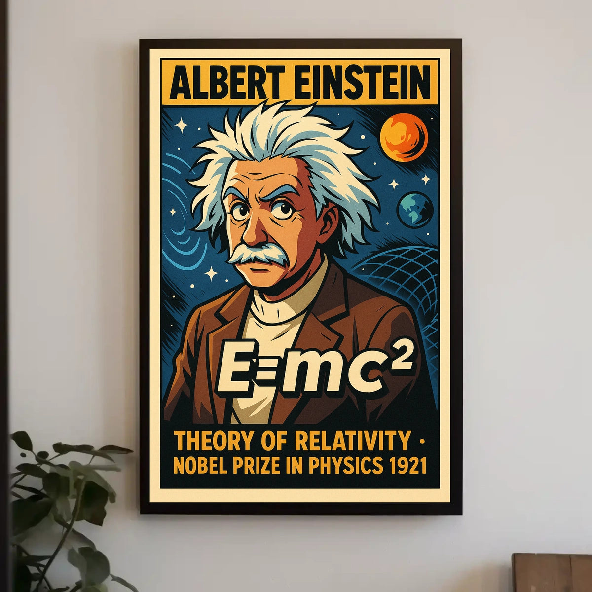 Albert Einstein Relativity Vintage Inspired Poster