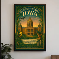 Discover The Heart Of Iowa Poster