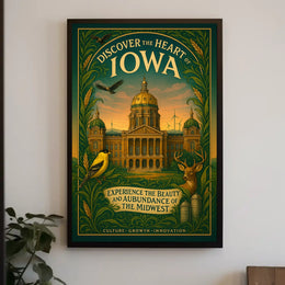 Discover The Heart Of Iowa Poster