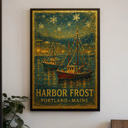 Harbor Frost In Portland, Maine Poster