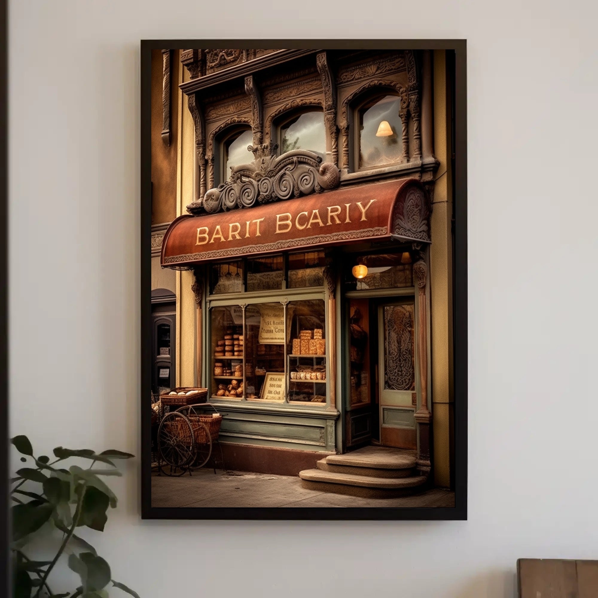 Vintage Bakery Storefront Poster