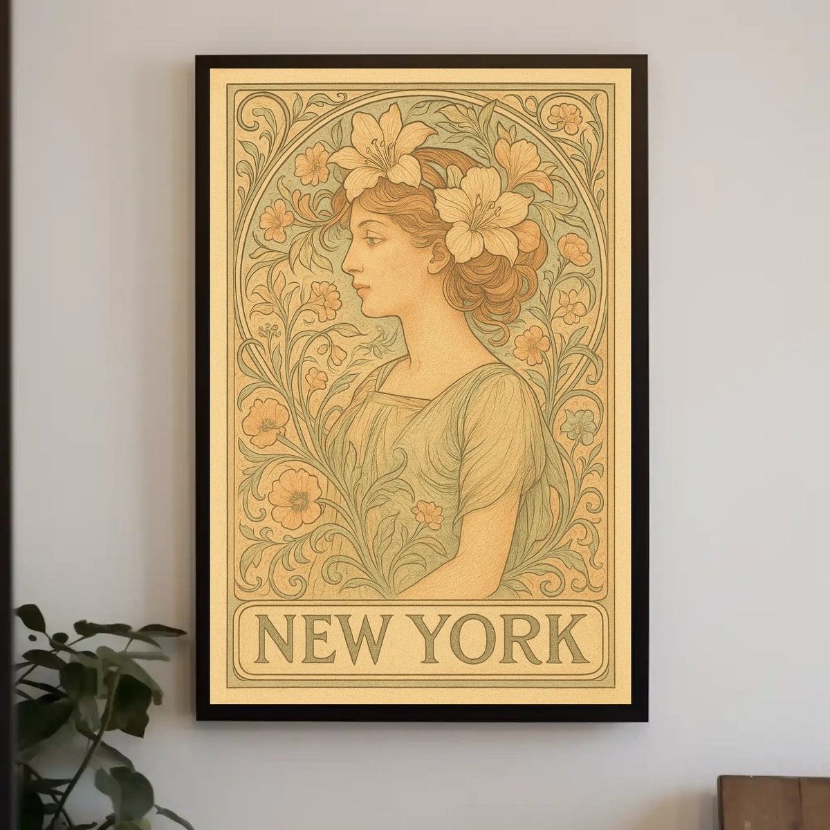 Art Nouveau New York Poster