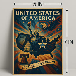 United States of America E Pluribus Unum Poster PosterGoat