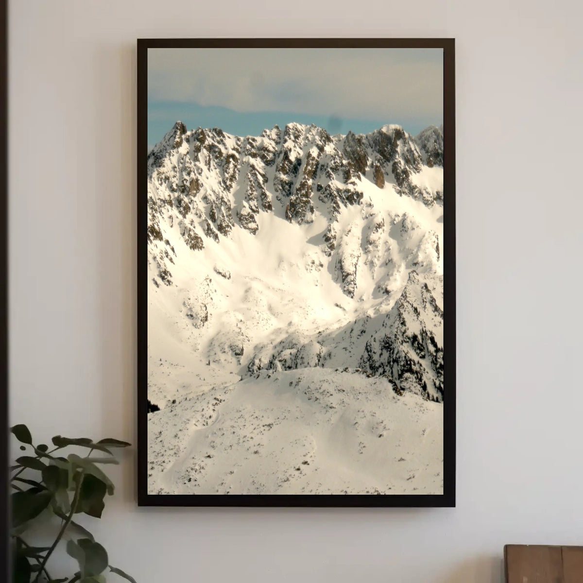 Snowy Mountain Adventure: Photorealistic National Park Poster