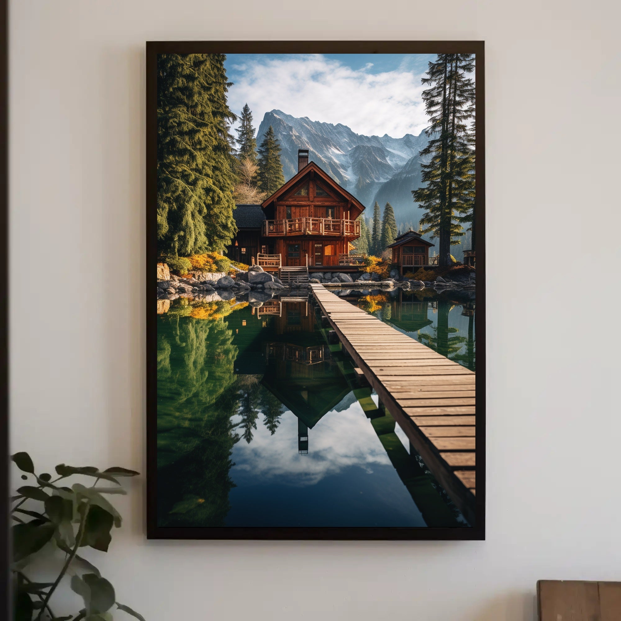 Serene Lakeside Retreat Scenic Nature National Park Poster