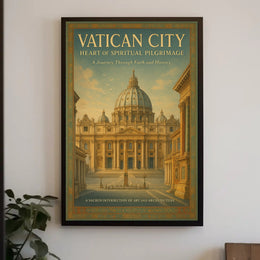 Vatican City Architectural Travel Poster Print