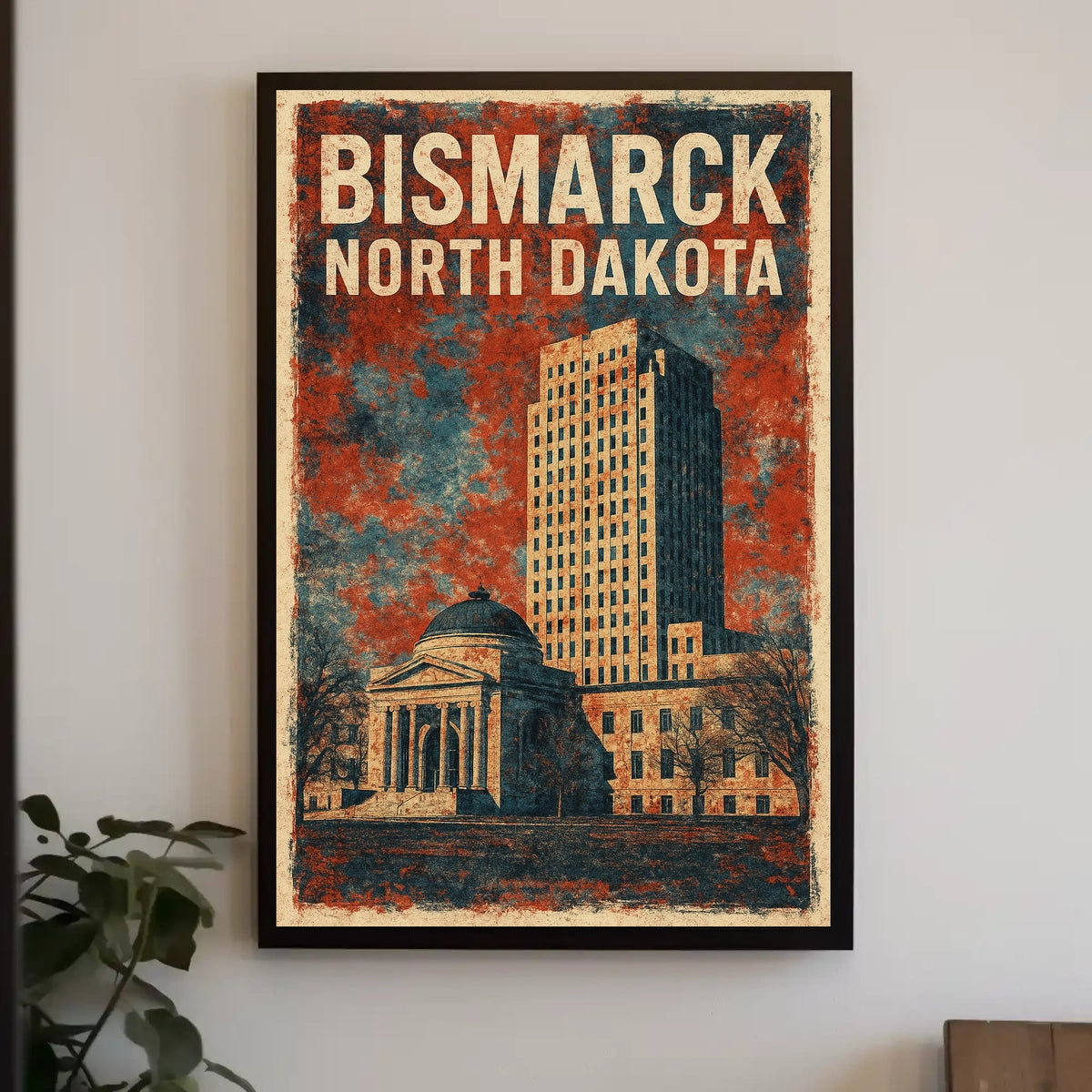 Bismarck North Dakota Scenic Wanderlust Decor Poster