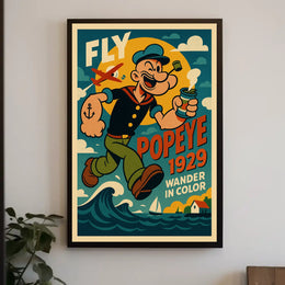 Popeye Vintage Poster Print 1929 Wander In Color