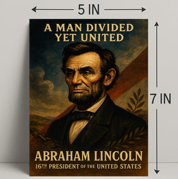 Abraham Lincoln Unity and Division Historical Presidential Poster