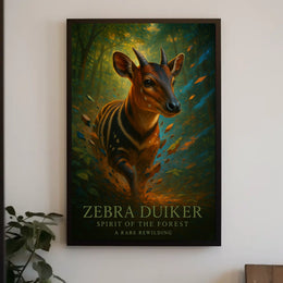 Zebra Duiker Spirit of the Forest Poster