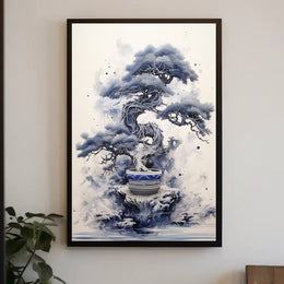 Serene Bonsai Art Poster PosterGoat
