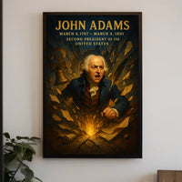 Revolutionary Leader with Quill: Historical or Presidential Poster